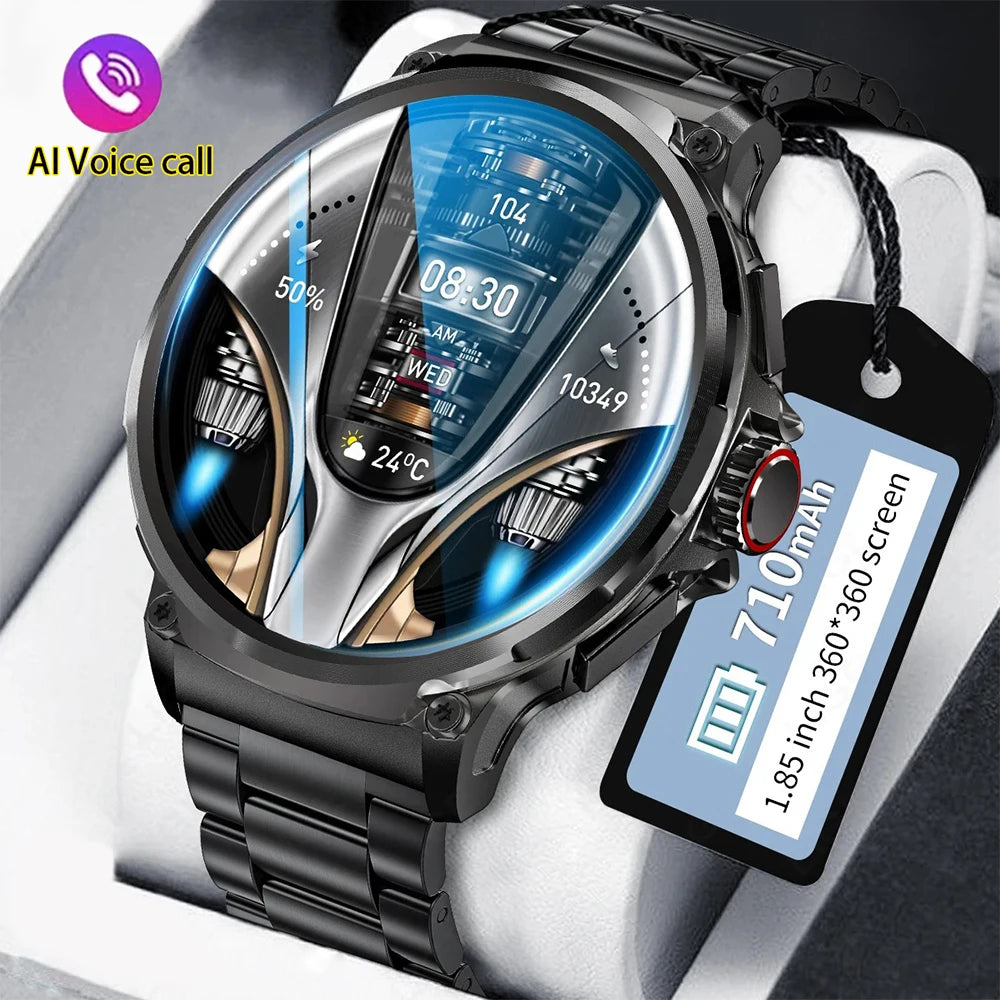 2024 New 1.85 Inch HD Bluetooth Call Smart Watch Men Sports Fitness Tracker Heart Monitor 710mAh Smartwatch For XIAO MI Android