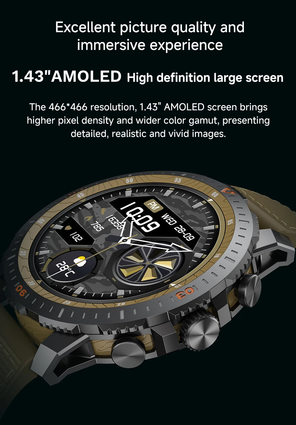 2024 New For Huawei Sports Smart Watch Men Bluetooth Call Heart Rate Compass IP68 Waterproof 100+ Sports Modes AMOLED Smartwatch