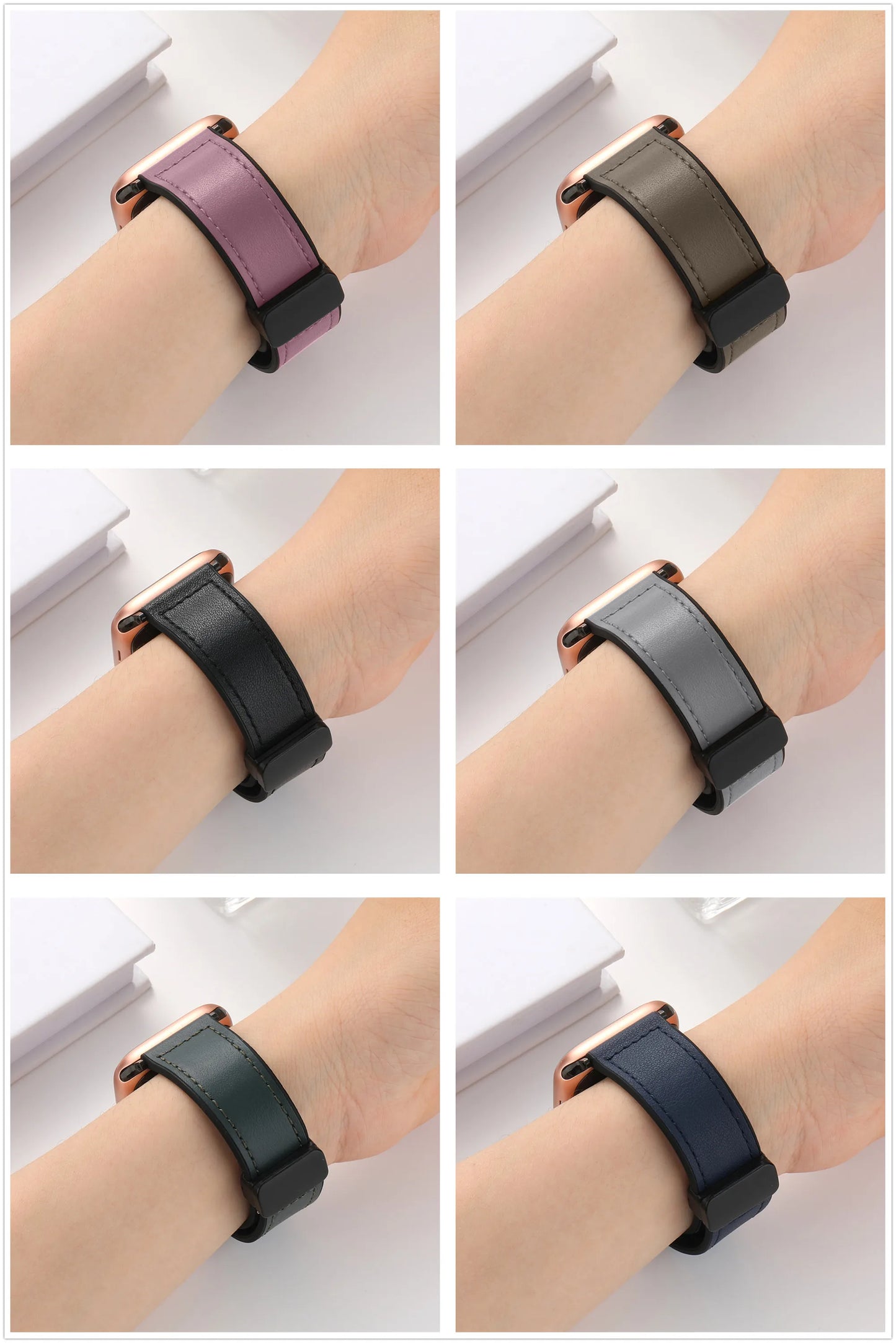 Silicone+Leather Strap For Apple Watch Band 49mm 44mm 45mm 42mm 40mm Accessories Bracelet for iWatch Ultra Series 9 8 7 SE 6 5 4