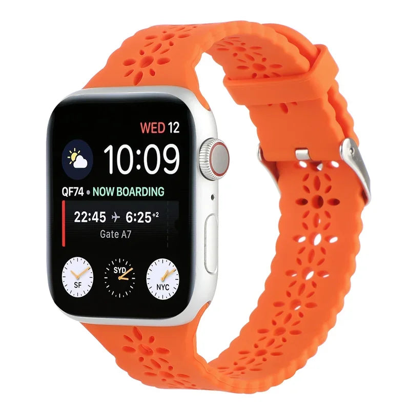 Silicone Straps For Apple Watch 44 mm 40mm 38mm 42mm Ultra 2 49mm Sport Bracelet iwatch Series 9 7 8 6 Se 5 4 3 41mm 45mm band