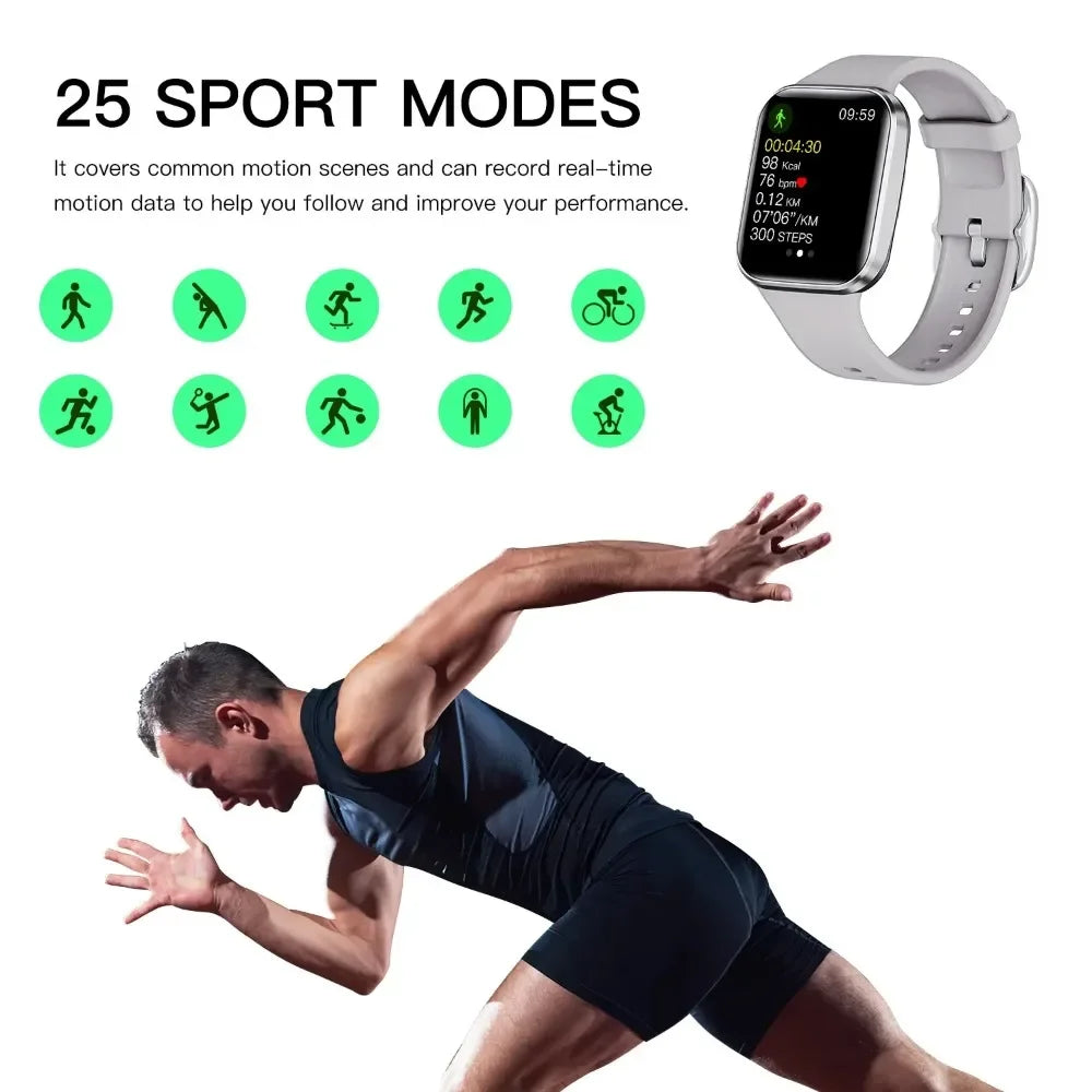 2024 Smartwatch for Men Fitness Monitor Waterproof Sports Smart Bracelet Bluetooth Talk for Women Smart Watch for Xiaomi Huawei