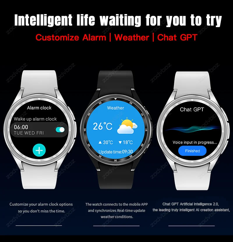 2024 New Watch 6 Classic NFC Smart Watch Men Custom Dial Voice Call Sport Watches Women GPS Tracker Smartwatch For Huawei Xiaomi