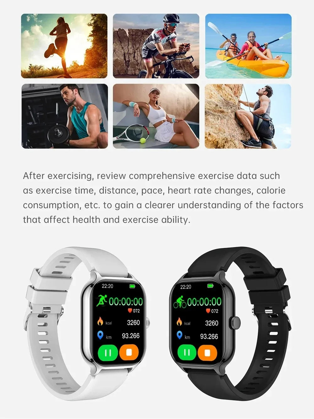 2024 Smarthwhatch 2.01 inch Screen Custom Dial Rotate Button Smart Watch For Men Women Gift Sport Fitness Watches Bluetooth Call