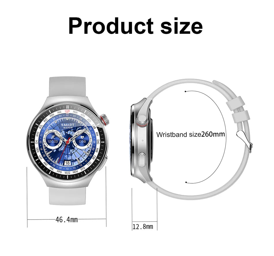 2024 New Smart Watches Men 360*360 HD Screen Bluetooth Call GPS Motion Tracks IP68 Waterproof NFC SmartWatch For Android IOS