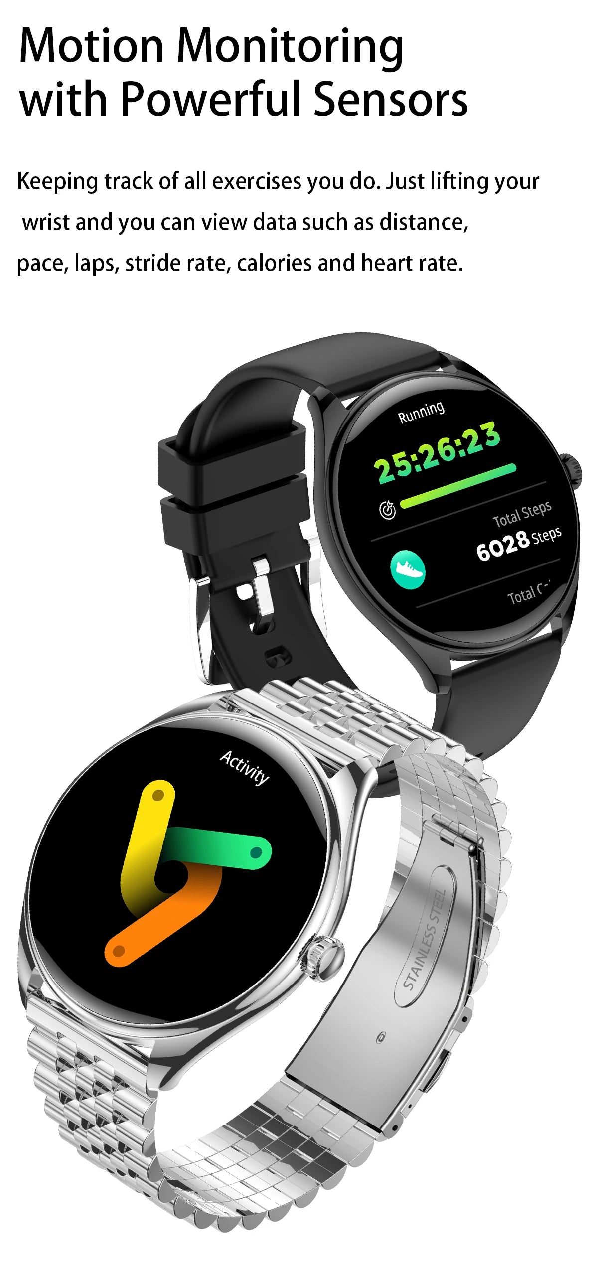 2024 Smartwatch Women 466*466 AMOLED 1.43" HD Screen Always Display Time Bluetooth Call IP67 Waterproof Sports Smart Watch Men