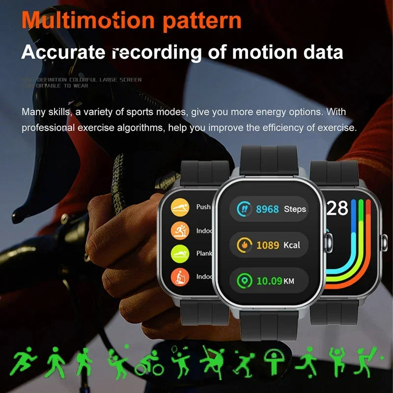 MAOYUAN 2024 New Men Smart Call Watch 5.3 Bluetooth Call 2.01 Inch TFT HD 240 * 296 Screen Health Monitoring Smartwatch Women