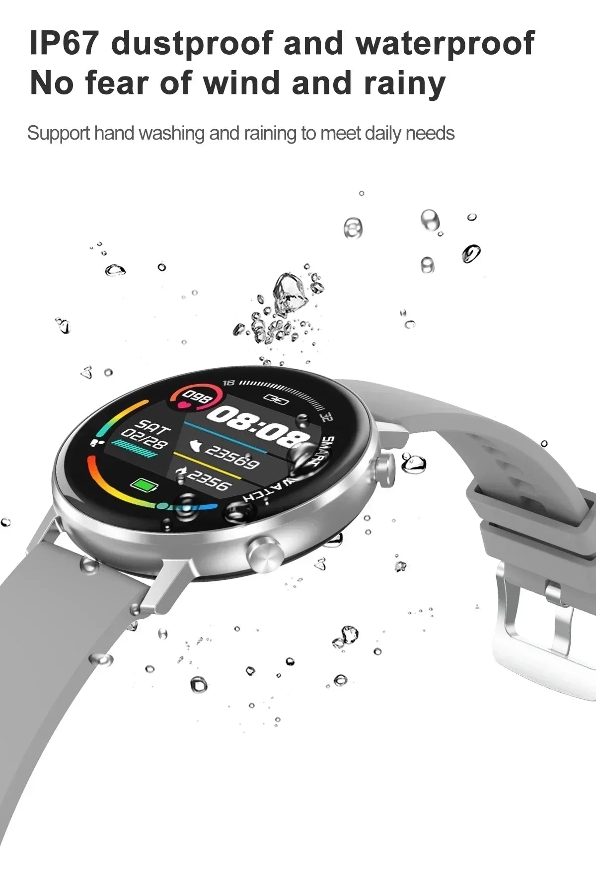 Zordai DT96 Multifunctional Smart Watch For Women Men Fitness Sleep Monitor Heart Rate Control Sports Waterproof Smartwatch 2024