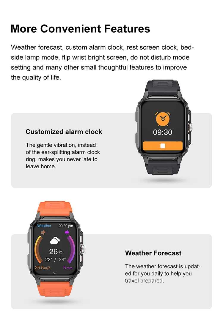 Y1 Smart Watch 2024 Outdoor Sports Waterproof Health Monitoring Three Proof Health Monitoring Fitness Smartwatch For Men Women