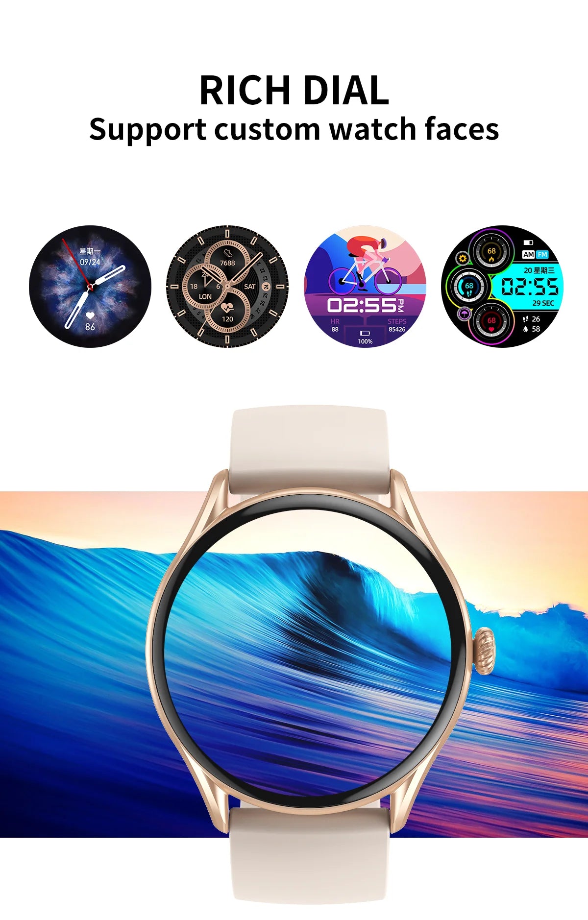 Smartwatch Watch for Women Elegant 2024 Korean Support Smart Watches Waterproof Aiweile AW19  for Huawei Xiaomi Fitness Bracele