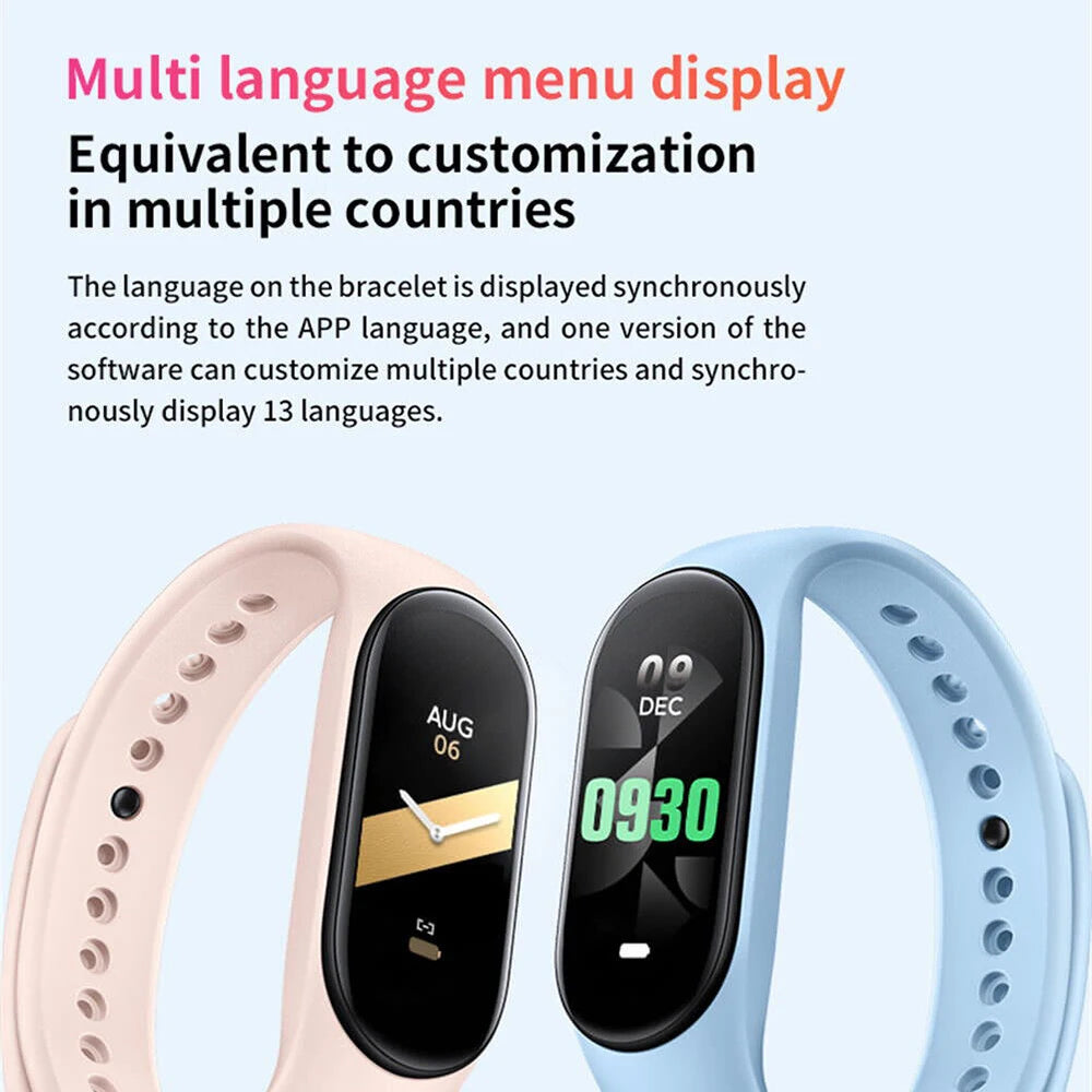 2023 M8 Smart Watch Color Screen Step Counting Multi Sport Mode Message Reminder Photography Music Remote Control Smart Band