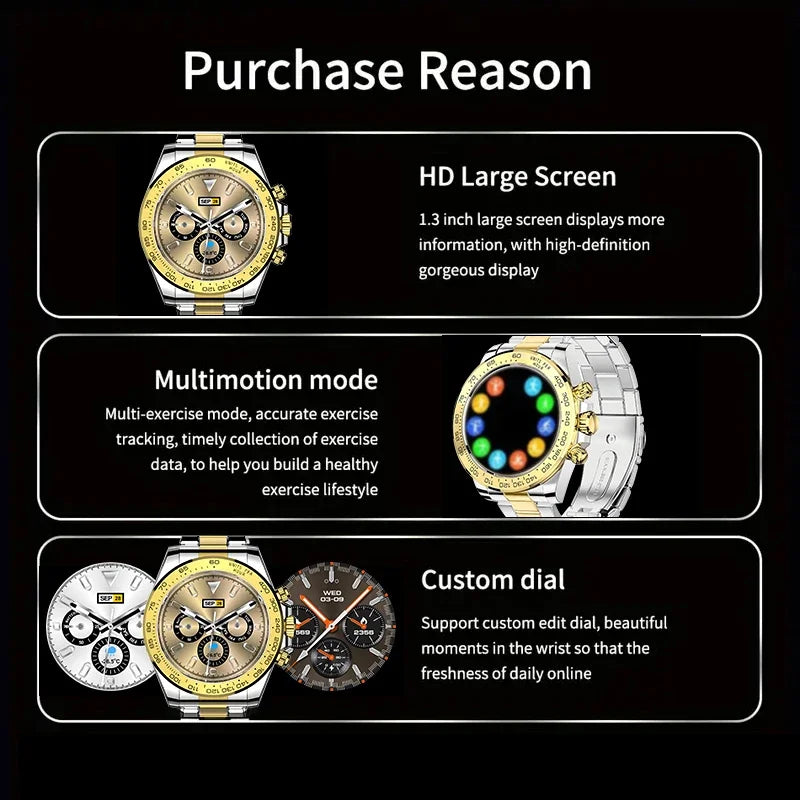 Smart Watch Man High-end luxury Smartwatch 2024 Original Aiweile AW13 Fitness for Huawei Xiaomi Sports Modes Wireless Call Gift