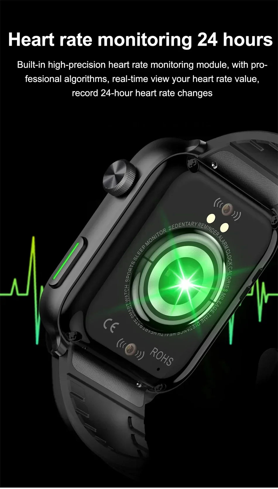 2024 New Laser Therapy Uric Acid Non invasive Blood Glucose Smart Watch Men Bluetooth Call Blood Lipid Blood Oxygen Smartwatch