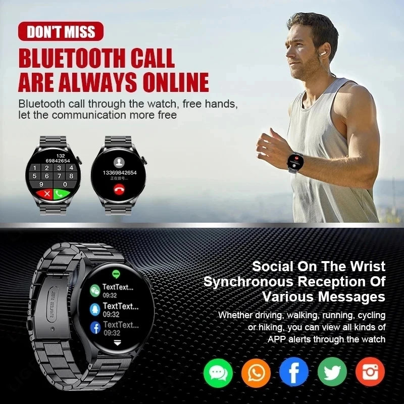 2024 New GT3 Pro Smart Watch Men Women AMOLED 420*420 HD Screen Heart Rate Bluetooth Calls Waterproof SmartWatch For Android IOS