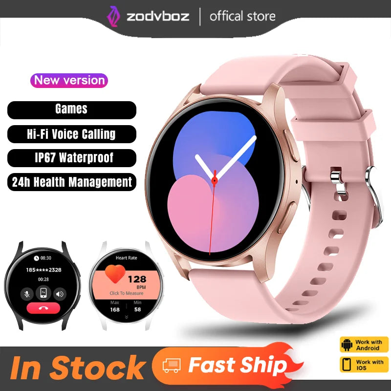 2024 New Women Smartwatch 6 Full Touch Screen Blood Pressure GPS Tracker Bluetooth Call Sport Smart Watches Men For Android iOS