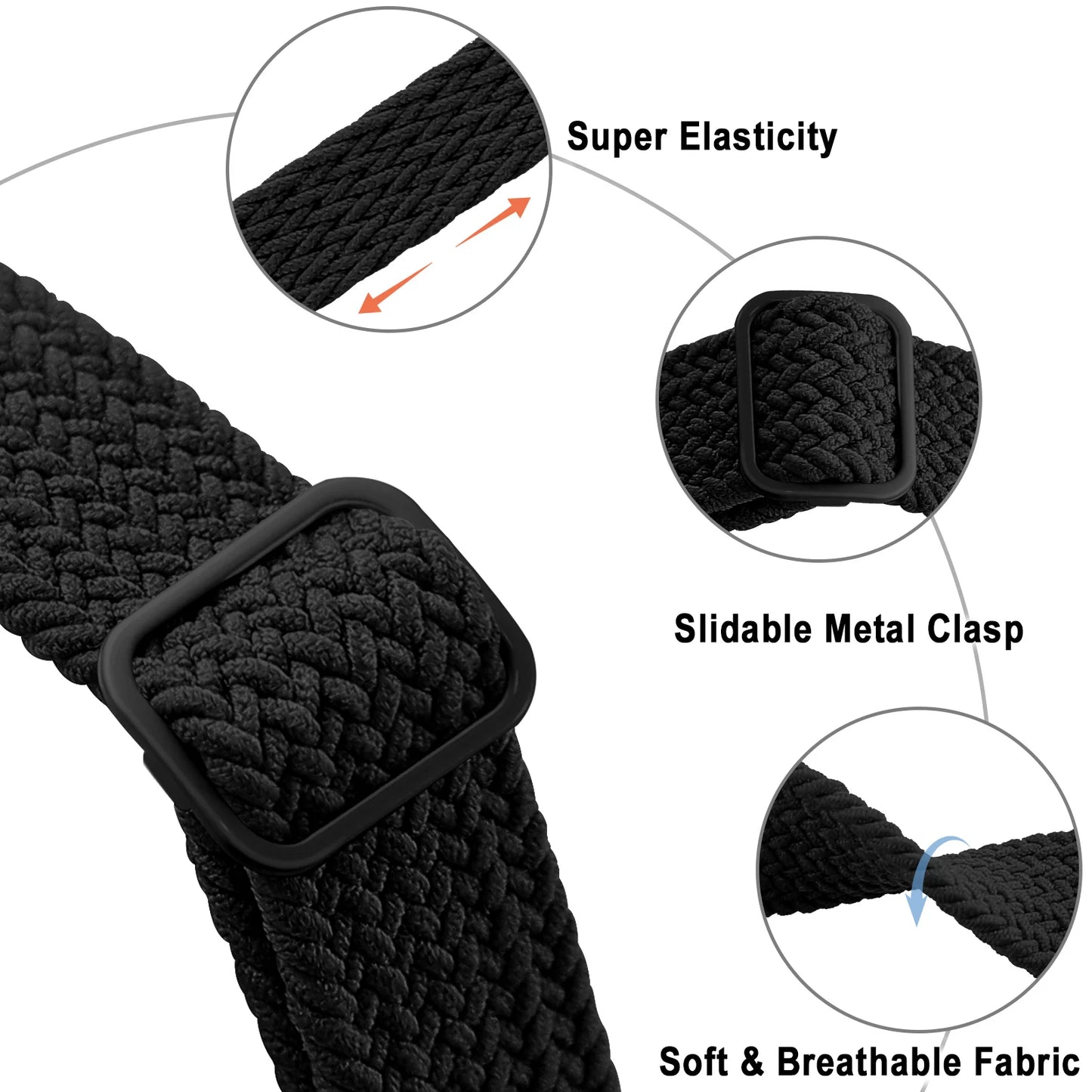 For Samsung Galaxy Watch Ultra Band 47mm accessories Adjustable Nylon Braided sport bracelet correa Galaxy watch 7 Ultra Strap