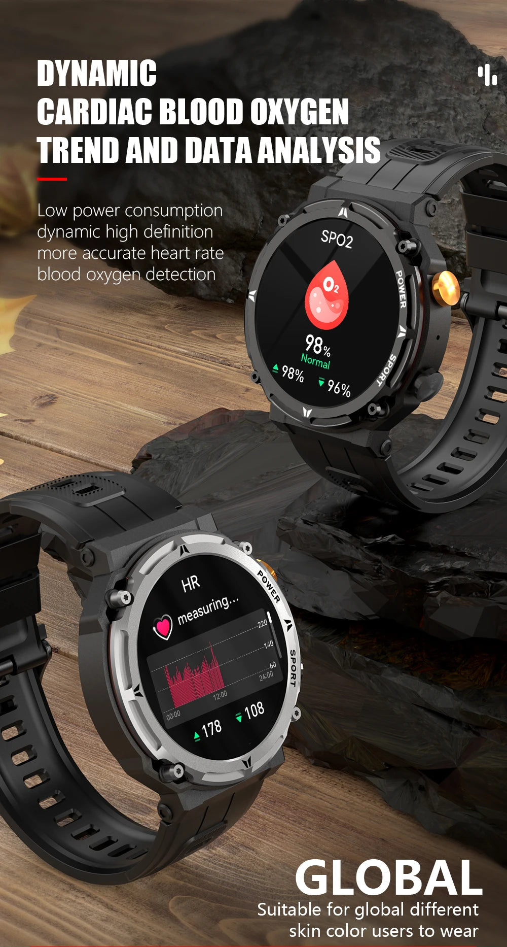 2024 Original Military Smartwatch Bluetooth Call Fitness Sports Waterproof Smart Watch for Men Women Xiaomi Apple Android Phones