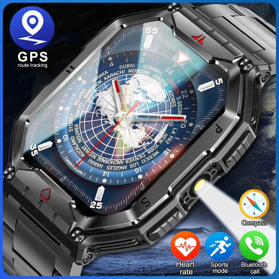 2024 New For Xiaomi Outdoor Smart Watch Men 2.01-Inch HD Screen GPS Compass 650 mAh Battery Waterproof Bluetooth Call SmartWatch