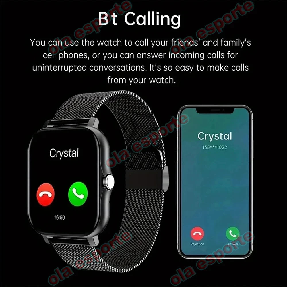 New Smart Watch 2024 Women Men Watches Bluetooth Call Sport Waterproof Heart Rate Full Touch SmartWatch for Xiaomi HUAWEI