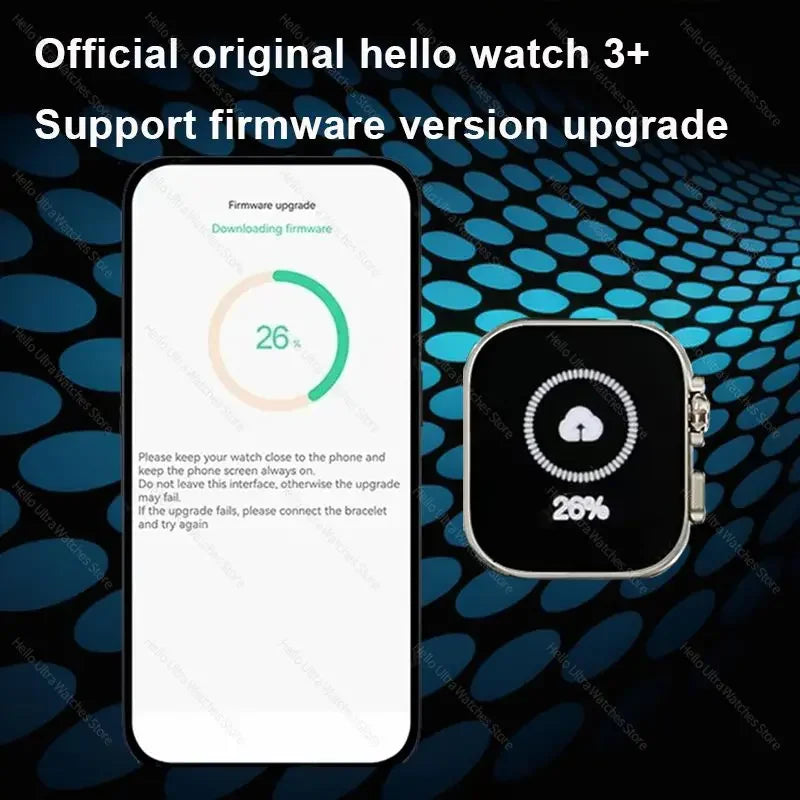 2024 New Hello Official Original Smart Watch 3 Plus 49mm ULTRA AMOLED 4G ROM NFC GPT Compass Bluetooth Call Smartwatch Men Women