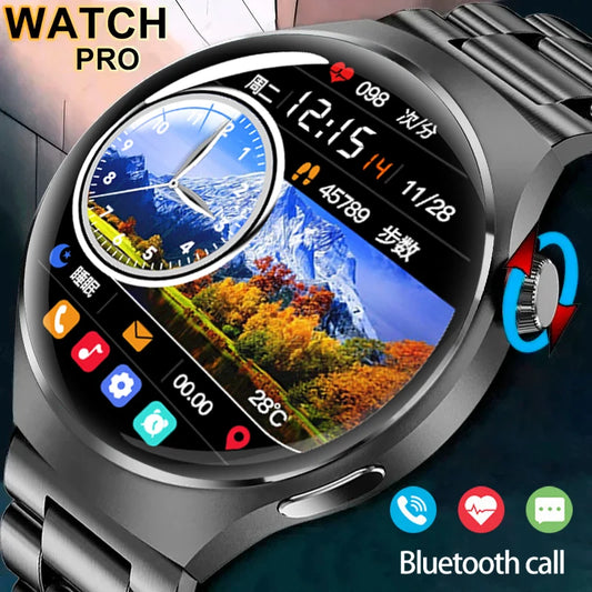 For HUAWE WATCH 4 GPS Smart Watch Men 360*360 AMOLED HD Screen Heart rate Bluetooth Call Waterproof Man Smartwatch 2024 New