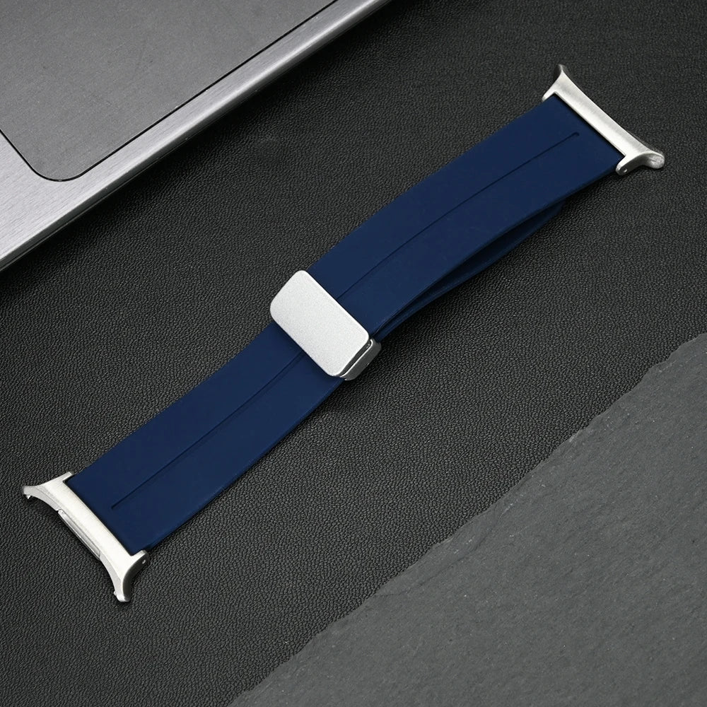 Silicone Sport Band for Samsung Galaxy Watch 7 Ultra 47mm Soft Loop Bracelet for Galaxy Watch 7 Ultra 47mm Magnetic Buckle Strap