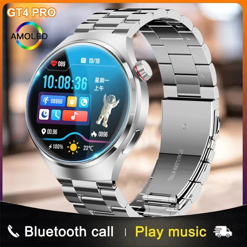 2024 New For Huawei GT4 Pro Smart Watch Men IP68 Water proof AMOLED 360*360 HD Screen Heart Rate Bluetooth Call SmartWatch Gift