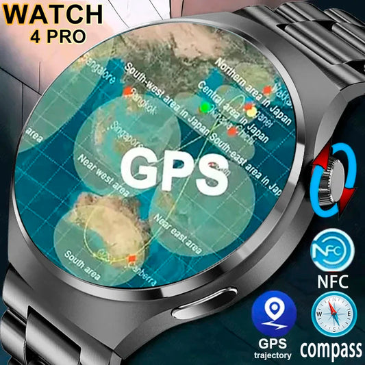 For Huawei GT4PRO Smart Watch Men Watch 4 Pro AMOLED HD Screen Bluetooth Call GPS NFC Heart rate waterproof SmartWatch 2024 New