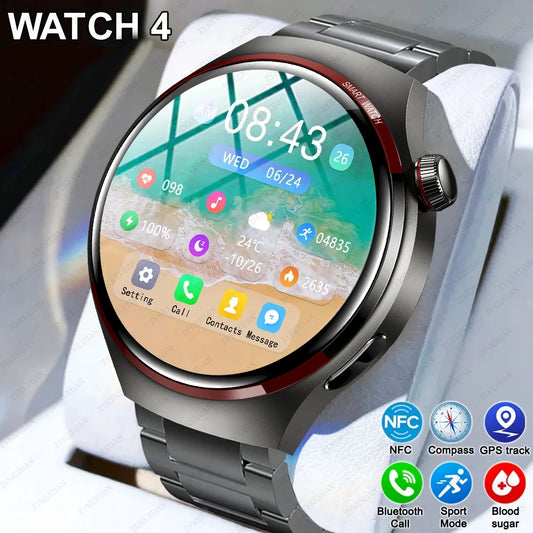 For Huawei GT4PRO Smart Watch Men AMOLED HD Screen Bluetooth Call Watches GPS NFC Heart rate Smartwatch 2024 New Watch 4 Pro