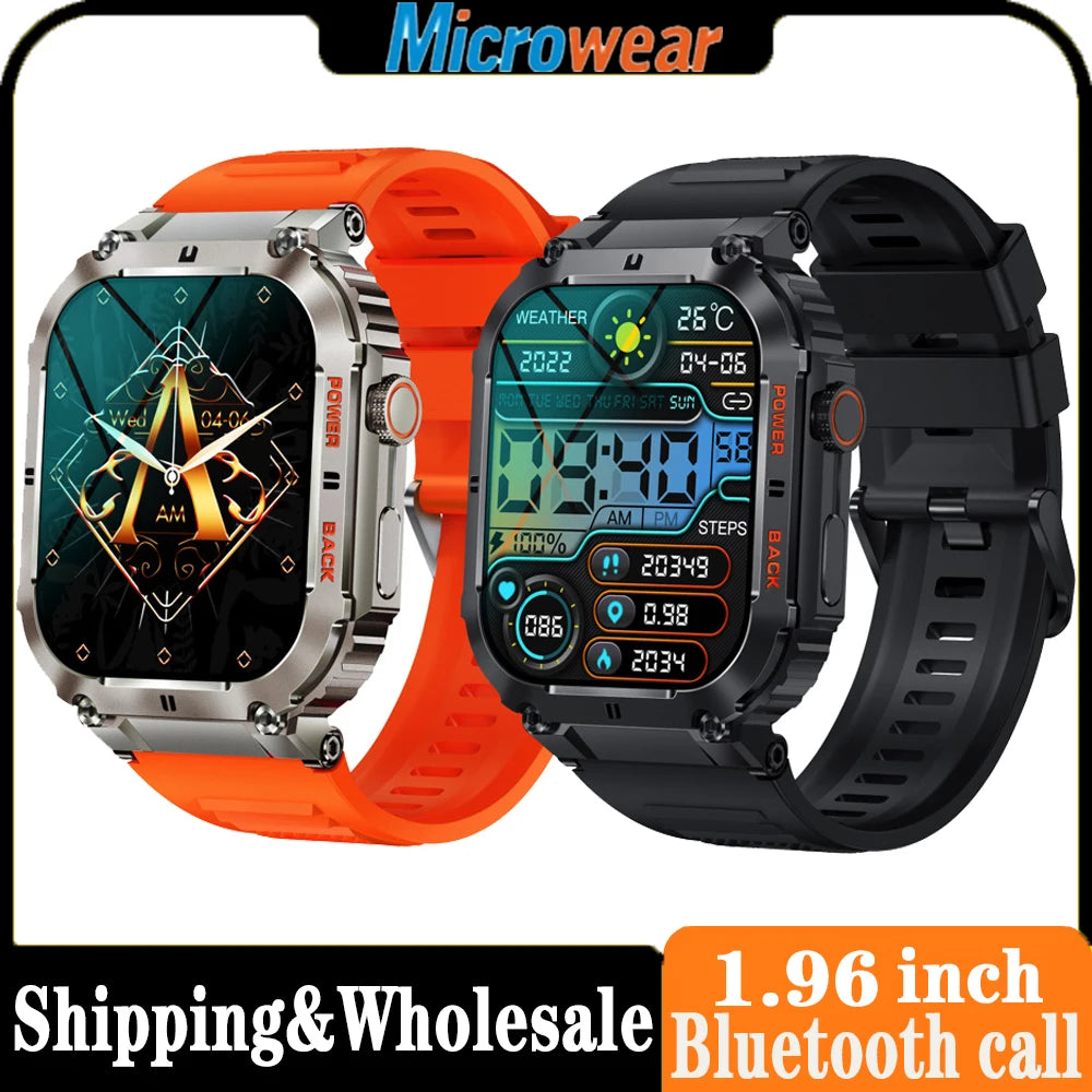 2024 Smart Watch Men 1.96 IPS Heartrate Blood Oxygen Waterproof 400mAh Outdoor Timer Weather Sport Smartwatch Women Sleep Health