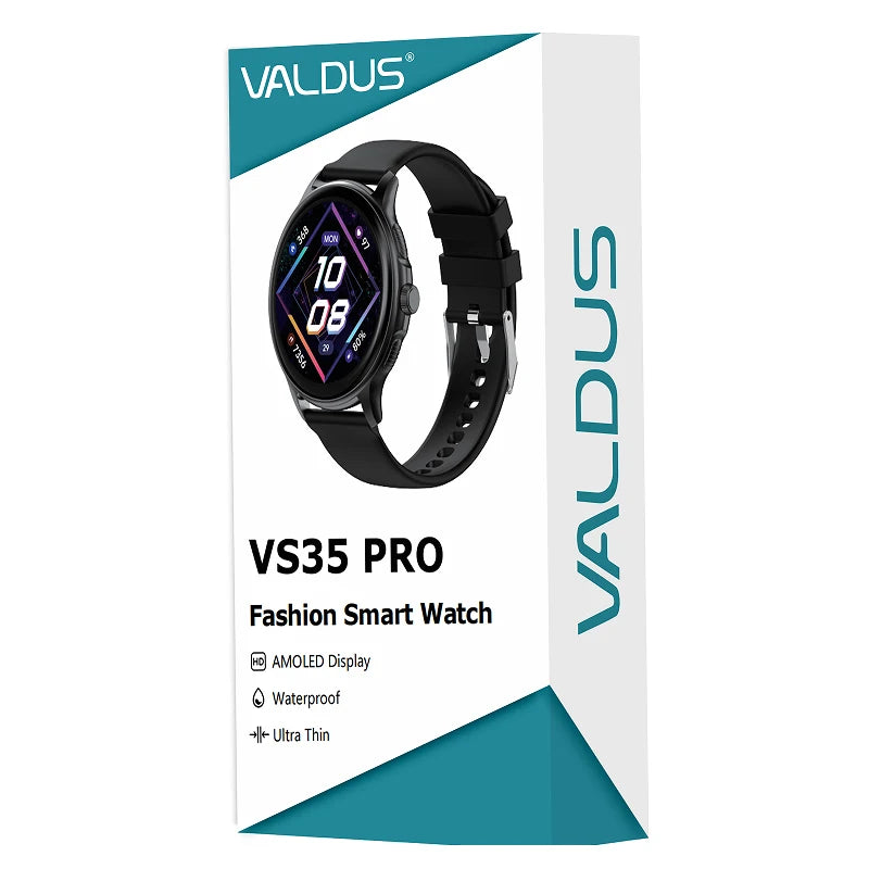 VALDUS VS35 PRO AMOLED Smartwatch For Man Woman Bluetooth Call IP68 Waterproof Sport Fitness Long Battery Life 2024 Smart Watch