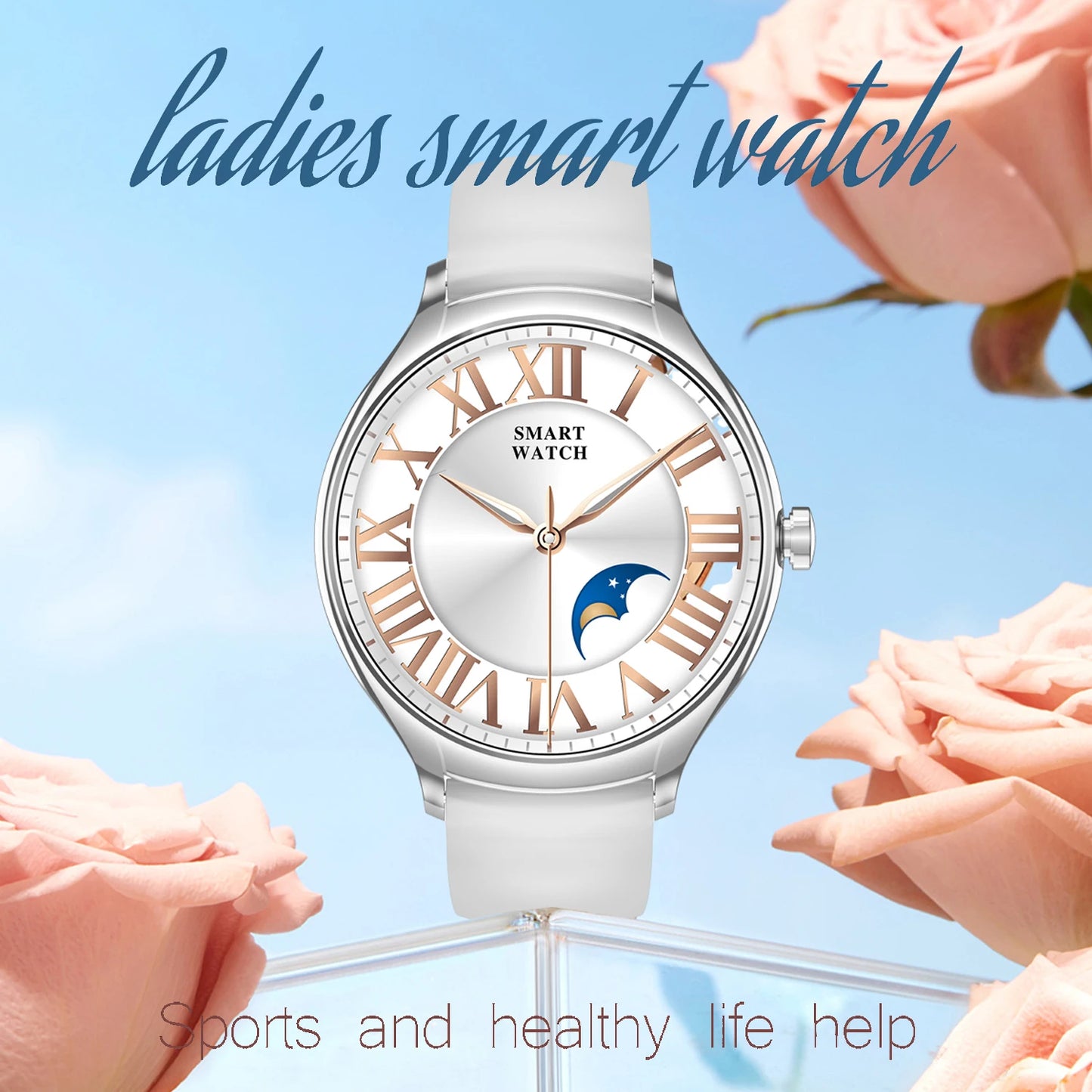 2024 Fashion Smart watches for Women Amoled screen Heart Rate IP68 Waterproof Android Round Shape  Digital BT call smart Watch