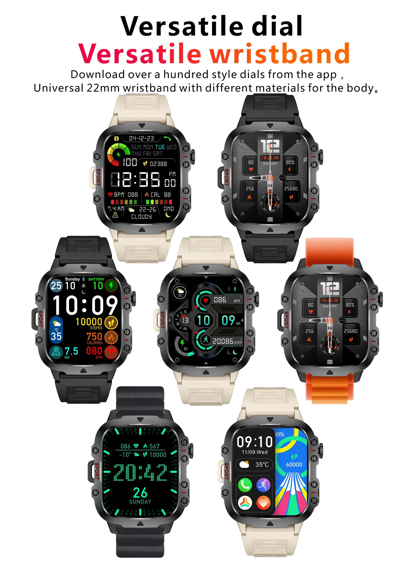 2024 NEW Bluetooth Calling Smart Watch Blood Pressure Health Breathing Exercise SmartWatches IP68 Waterproof AI Voice Men Watch