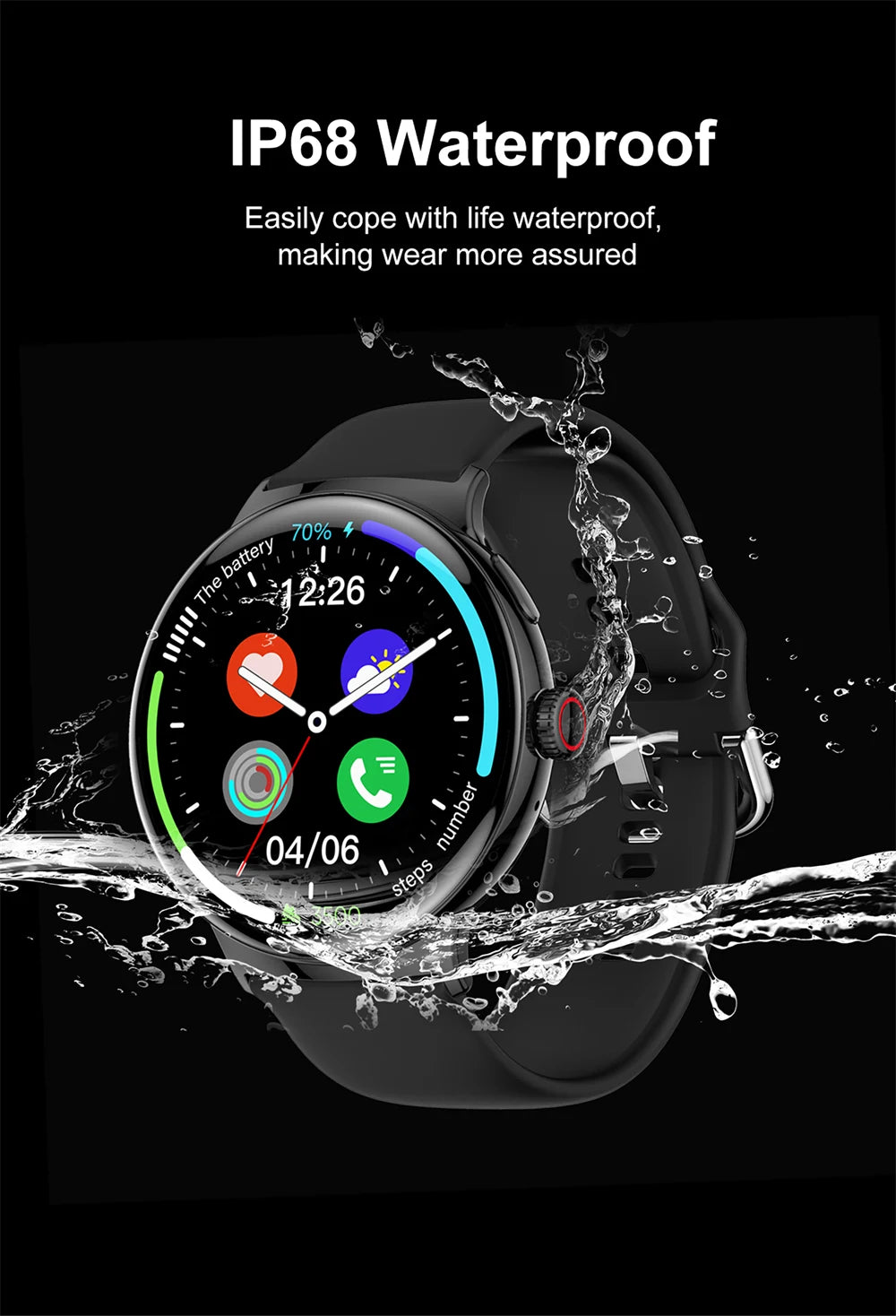 KAIMORUI Smart Watch LA99 Pocket Watch 2 in 1 AMOLED Bluetooth Call Heart Rate Health Monitor Tracker Men Women Smartwatch 2024