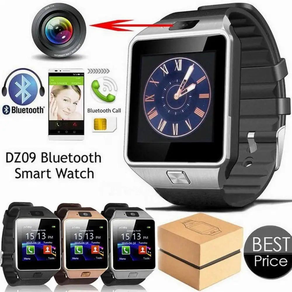 DZ09 Smart Watch TF SIM Card Digital Touch Screen Camera Smartwatch Bluetooth Remote Camera WristWatch For IOS & Android Phones