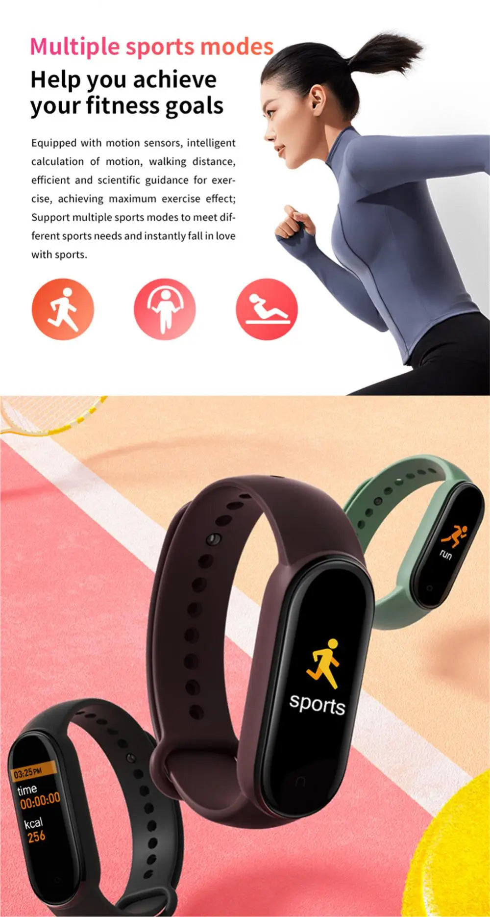 Mi Band 8 Smart Bracelet Heart Rate Blood Oxygen Sport Watch Waterproof Electronic Bracelet Fitness