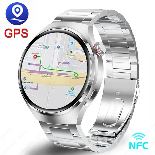 2024 New NFC Smart Watch Men GPS Tracker 1.53" AMOLED 360*360 HD Screen Heart Rate Blood Sugar Bluetooth Call Sport SmartWatch