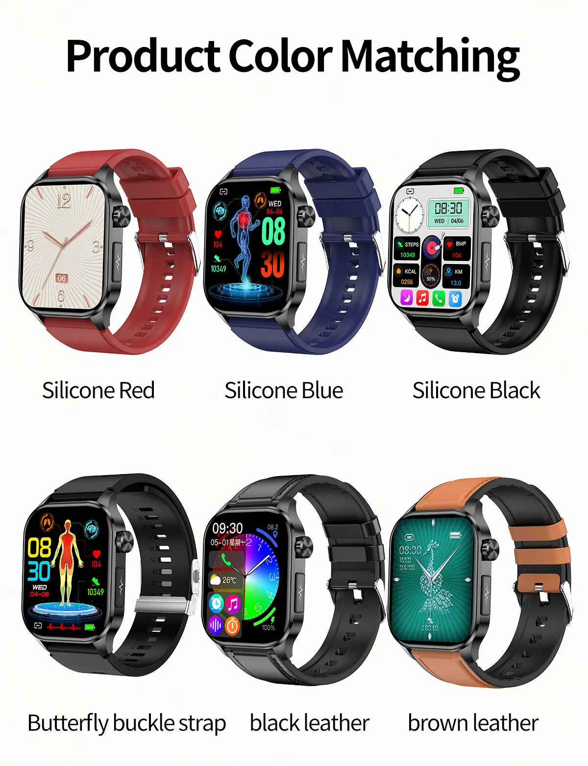 Amoled Ecg Smart Watch Men for Android Xiaomi Ios Watches Blood Glucose Lipid Pressure Sport Health Call Smartwatch 2024 Women