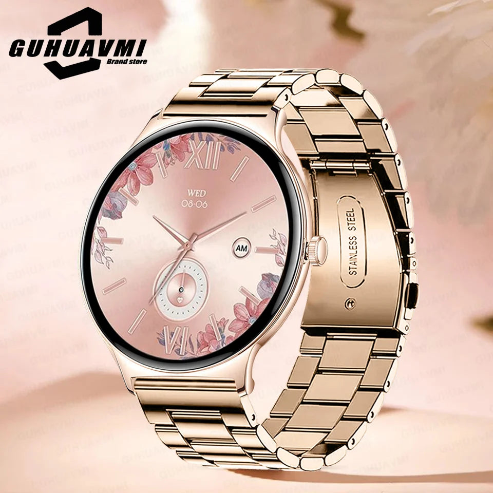 2024 New GPS Smart Watch Women 1.43 Inch AMOLED 466*466 HD Screen Sport Heart Rate Custom Dial Bluetooth Call Smartwatch Ladies