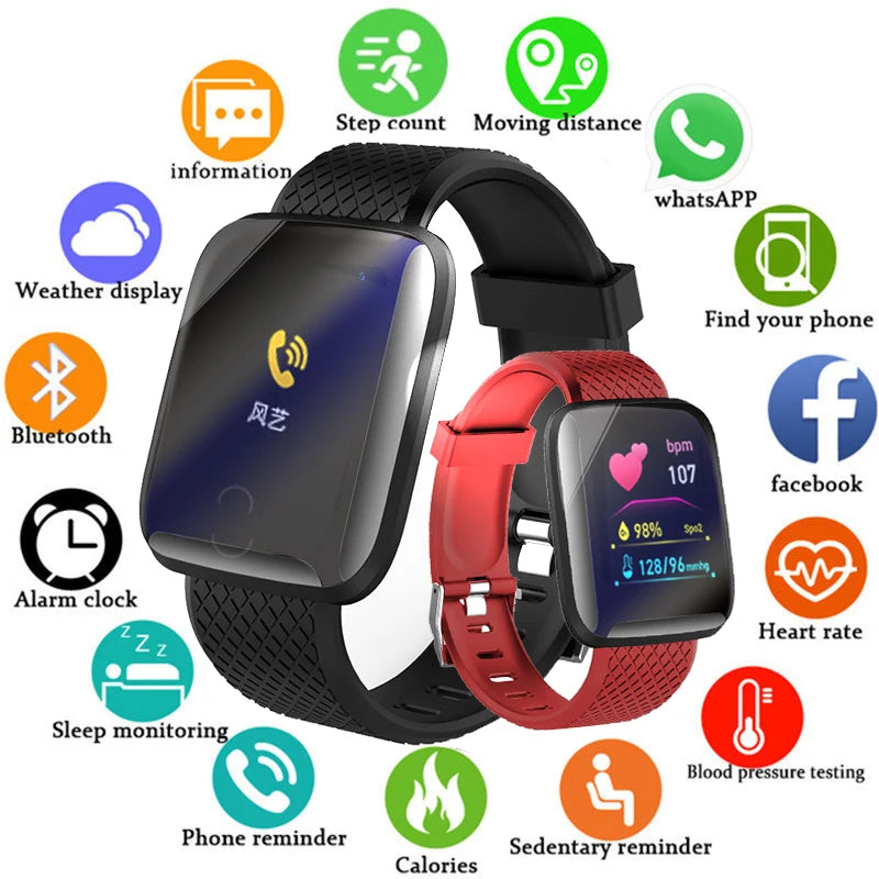 Smart Watch Men Heart Rate Sleep Monitor Call Reminder Silicone Band Waterproof Smart Digital Watch For Women Kids For Xiaomi