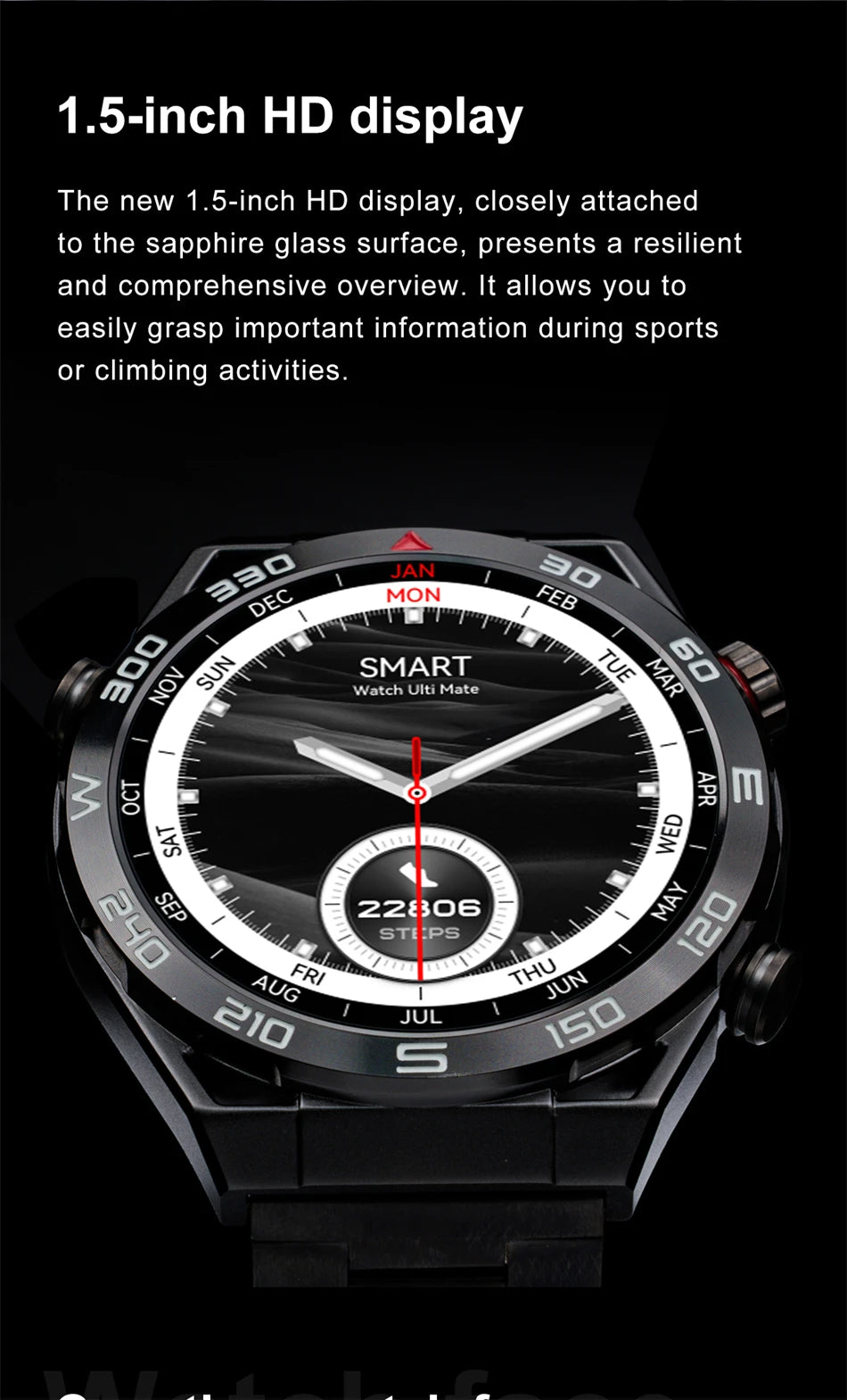 LIGE 2024 Smart Watch Men 1.5" Screen Bluetooth Call GPS Tracker Blood Oxygen Motion Fitness Watch Compass Smartwatch For Xiaomi