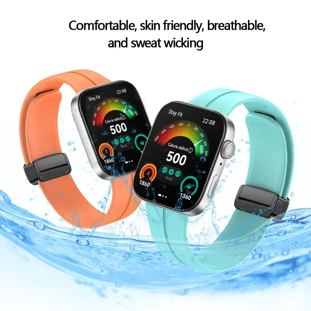 Silicone Strap For Huawei Watch Fit 3 Band Magnetic Loop Replacement Smartwatch Bracelet For Huawei Watch Fit 3 Accessories Belt