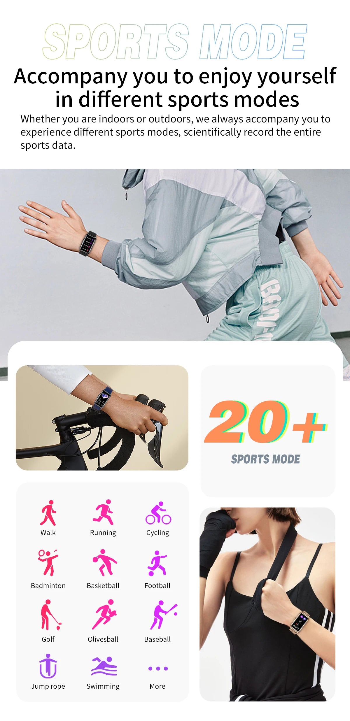 2024 New Sports Smart Watch Heart Rate True Blood Oxygen Monitor Full Touch Screen Watchband Waterproof Smartwatch For Men Women