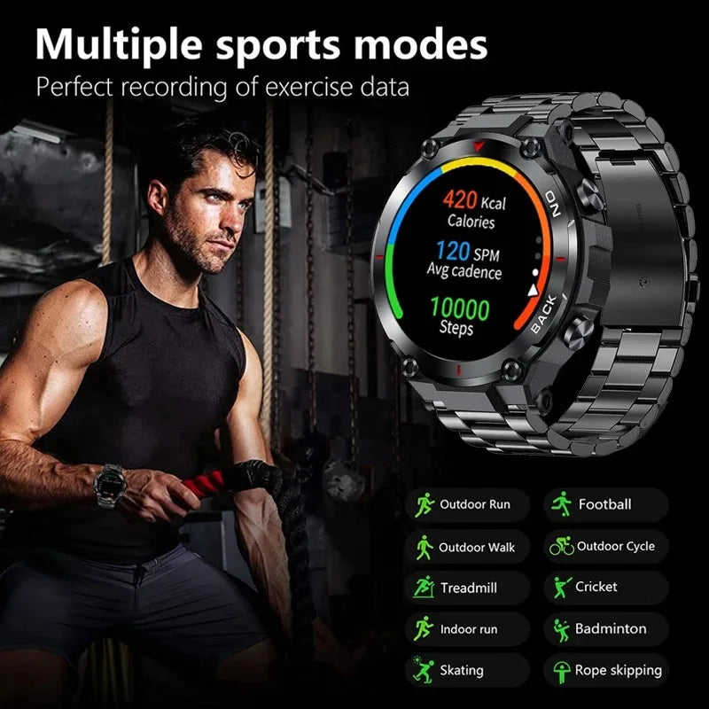 2024 GPS Position Smart Watch Military Outdoor Sport Fitness Super Long Standby Smartwatch Man For 5ATM Swiming Man Watch Xiaomi