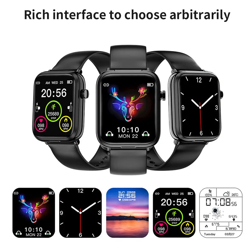 2024 New Smart Watch With Headset Two-in-one Full-touch Large Screen IP67 Waterproof Smartwatch Men Women Smart Bracelet Clock