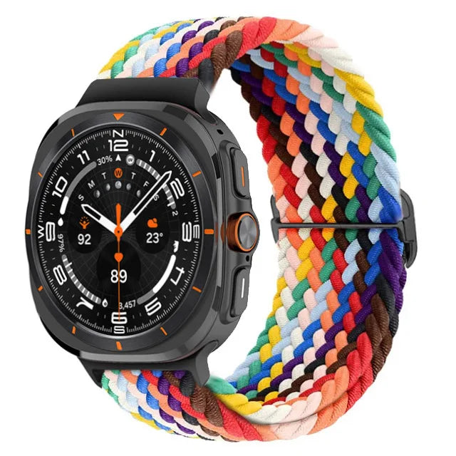 For Samsung Galaxy Watch Ultra Band 47mm accessories Adjustable Nylon Braided sport bracelet correa Galaxy watch 7 Ultra Strap