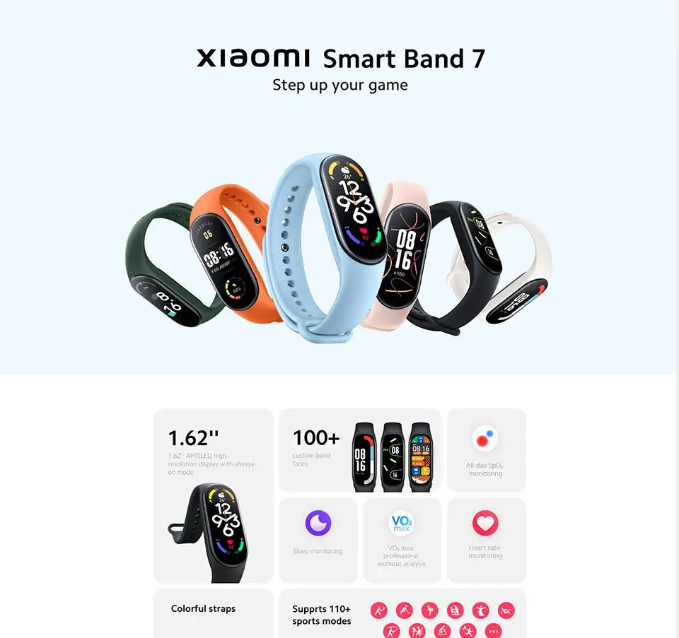 Original Xiaomi Mi Band 7 Smart Watch Bracelet Global Version International Edition Newest! In Stcok Now!