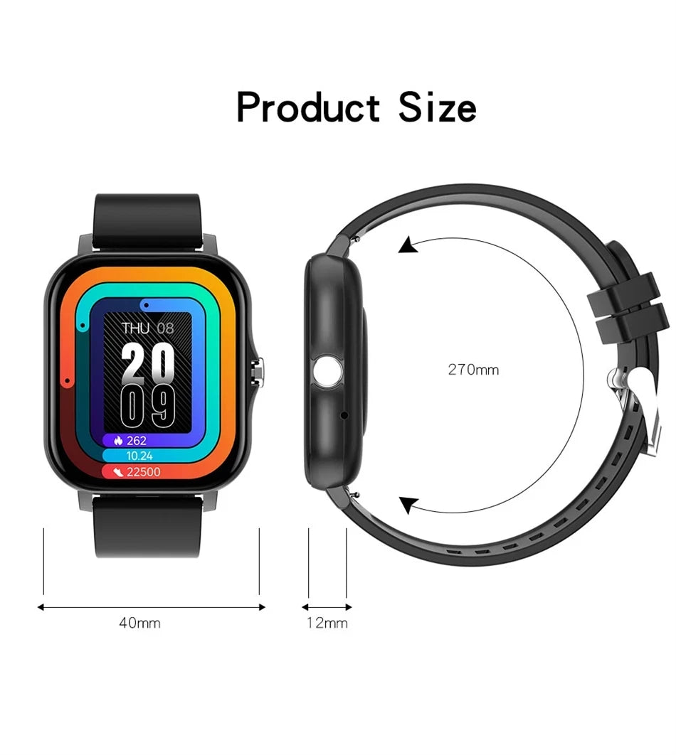 Smart Watch For Men Women Gift Full Touch Screen Sport Fitness Watches Bluetooth Calls Digital Smartwatch Wristwatch 2024 NEW