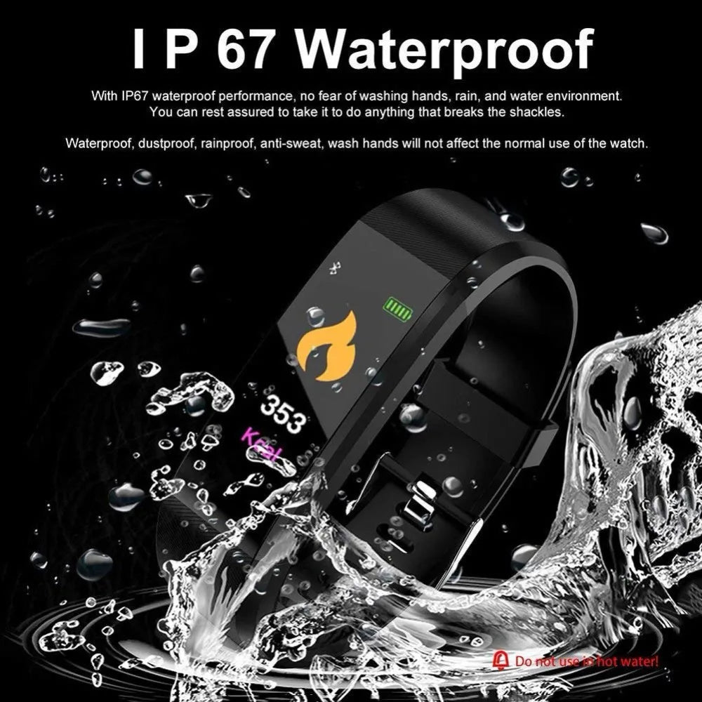 New Men’s Women’s Smart Wristwatch Fitness Wrist Watch Pedometer Mileage Calorie Sport Waterproof for with Heart Rate Monitoring