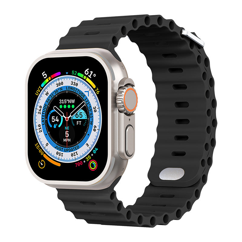 Ocean Strap for Apple Watch Ultra 2 Band 49mm Series 45mm 41mm 44mm 40mm 42mm 38mm Silicone Watchbands iWatch 9 8 7 6 5 4 3 SE2