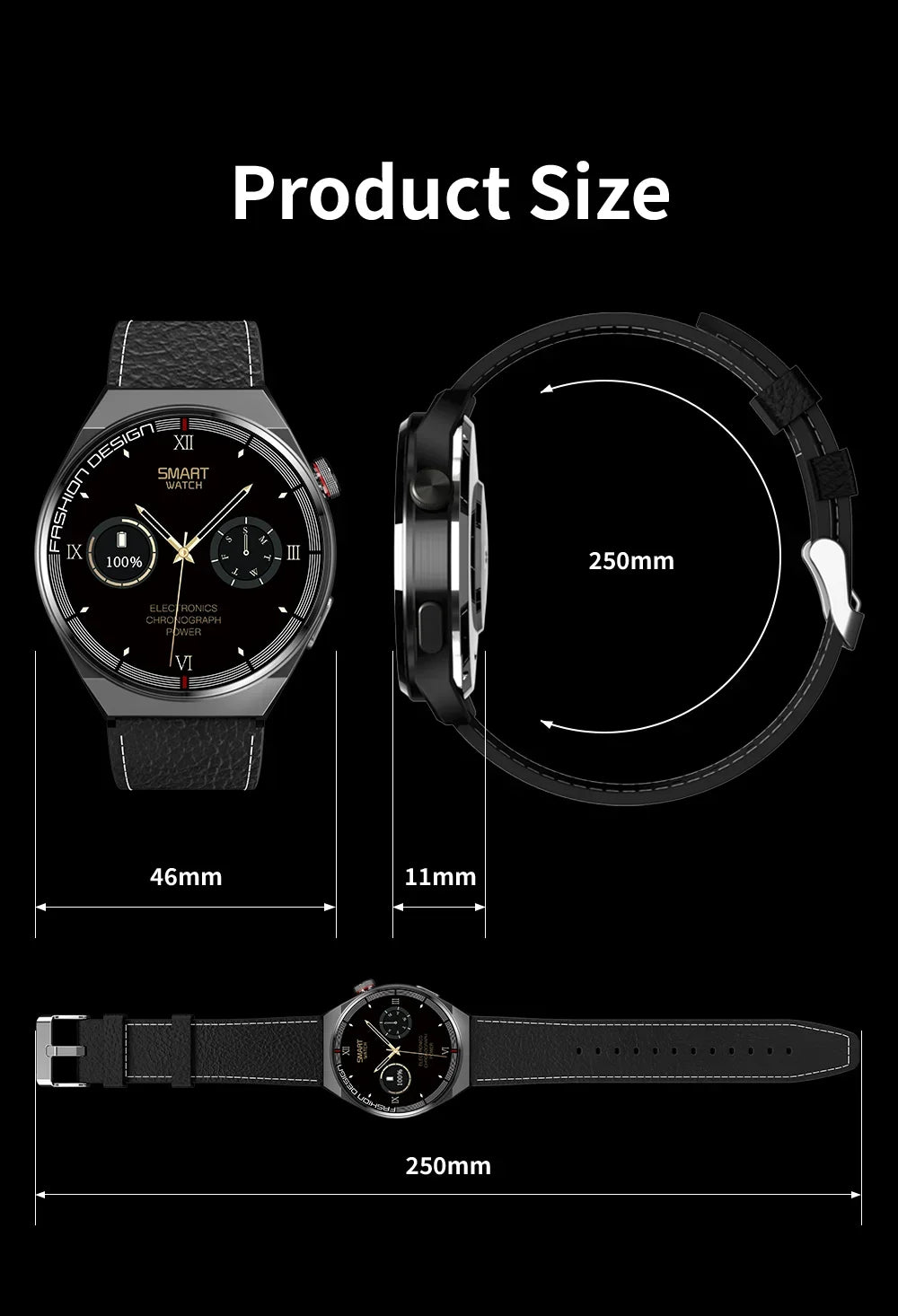 YTOM H4 PRO Max  Smartwatch  Waterproof Bluetooth Call Blood Pressure Fitness Tracker Sport Men Smart Watch IOS Android 2024